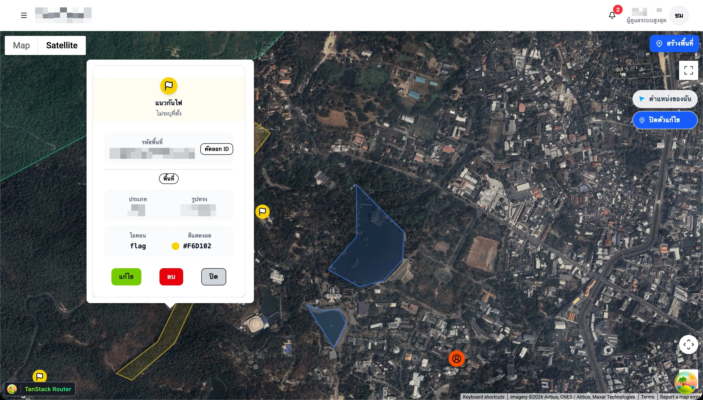 Sentinel System (ระบบเฝ้าระวัง) Spatial Map Editor